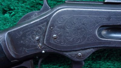 W928 FACTORY ENGRAVED DELUXE 2ND MODEL 1873 WINCHESTER RIFLE [A] - Image 12