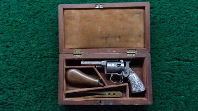 MERZ183 CASED ENGRAVED 1ST MODEL REMINGTON BEALS 31 CALIBER 5-SHOT PERCUSSION REVOLVER [A] - Image 18