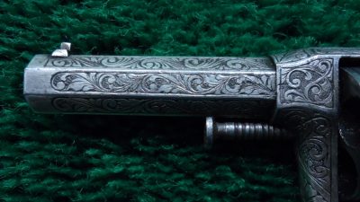 MERZ183 CASED ENGRAVED 1ST MODEL REMINGTON BEALS 31 CALIBER 5-SHOT PERCUSSION REVOLVER [A] - Image 15