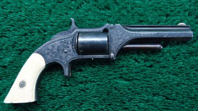 MHG861 CASED SMITH & WESSON ENGRAVED MODEL 1-1/2 FIRST ISSUE REVOLVER  [A]