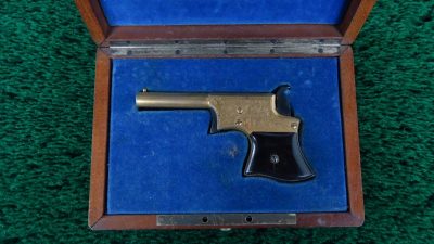 MERZ15  VERY RARE CASED ENGRAVED GOLD PLATED REMINGTON NO. 1 VEST POCKET DERRINGER CALIBER 22 - Image 10