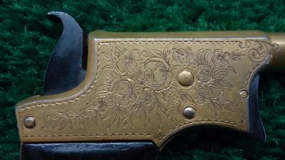 MERZ15  VERY RARE CASED ENGRAVED GOLD PLATED REMINGTON NO. 1 VEST POCKET DERRINGER CALIBER 22 - Image 6