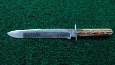 M1010  EARLY SHEFFIELD MARKED FRONTIER BOWIE KNIFE - Image 3
