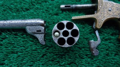 6-118 ENGRAVED NATIONAL ARMS COMPANY REVOLVER IN CALIBER 32 TEAT FIRE [A] - Image 12