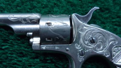 C191 FACTORY ENGRAVED CASED COLT OPEN TOP 22 CALIBER REVOLVER [A] - Image 8