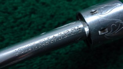 C191 FACTORY ENGRAVED CASED COLT OPEN TOP 22 CALIBER REVOLVER [A] - Image 7