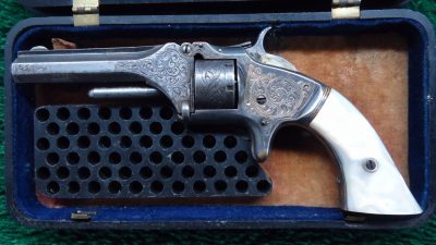 MERZ6-167 VERY FINE SMITH & WESSON No.1 2ND ISSUE NIMSCHKE ENGRAVED REVOLVER IN CALIBER 22 [A] - Image 12