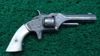 MERZ6-167 VERY FINE SMITH & WESSON No.1 2ND ISSUE NIMSCHKE ENGRAVED REVOLVER IN CALIBER 22 [A]
