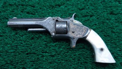 MERZ6-167 VERY FINE SMITH & WESSON No.1 2ND ISSUE NIMSCHKE ENGRAVED REVOLVER IN CALIBER 22 [A] - Image 2