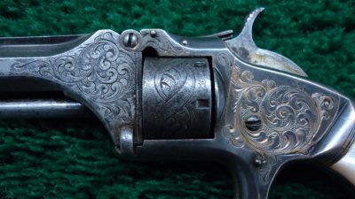 MERZ6-167 VERY FINE SMITH & WESSON No.1 2ND ISSUE NIMSCHKE ENGRAVED REVOLVER IN CALIBER 22 [A] - Image 8