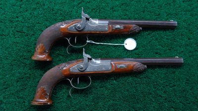 MHG937 PAIR OF PERCUSSION TARGET PISTOLS BY KUCHENREUTER [A] - Image 2