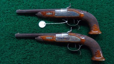 MHG937 PAIR OF PERCUSSION TARGET PISTOLS BY KUCHENREUTER [A] - Image 3