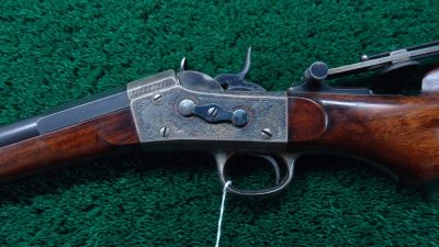MERZ12A REMINGTON ROLLING BLOCK NIMSCHKE ENGRAVED SCHUETZEN RIFLE [A] - Image 2