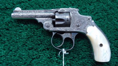 MHG1016 ENGRAVED SMITH & WESSON .32 SAFETY HAMMERLESS FIRST MODEL IN BOX [M] - Image 3