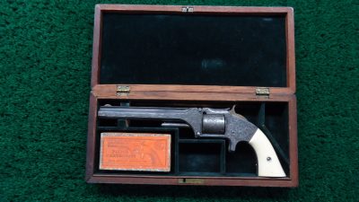 MERZ4-40  CASED NIMSCHKE ENGRAVED PRESENTATION NUMBER 2 ARMY REVOLVER [A] - Image 22
