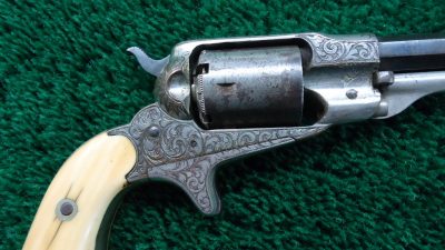 R2359 FACTORY ENGRAVED REMINGTON NEW MODEL POCKET CONVERSION REVOLVER IN 32 RF  [A] - Image 6