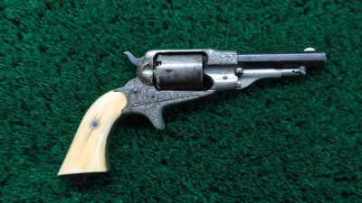 R2359 FACTORY ENGRAVED REMINGTON NEW MODEL POCKET CONVERSION REVOLVER IN 32 RF  [A]