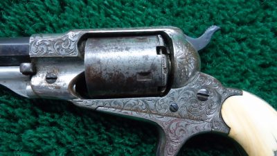 R2359 FACTORY ENGRAVED REMINGTON NEW MODEL POCKET CONVERSION REVOLVER IN 32 RF  [A] - Image 8