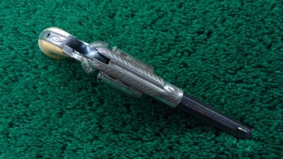 R2359 FACTORY ENGRAVED REMINGTON NEW MODEL POCKET CONVERSION REVOLVER IN 32 RF  [A] - Image 3