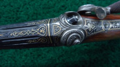 MHG973 EXTRAORDINARY PAIR EXHIBITION GRADE RELIEF ENGRAVED GOLD INLAID TARGET PISTOLS [A] - Image 17