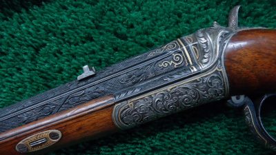 MHG973 EXTRAORDINARY PAIR EXHIBITION GRADE RELIEF ENGRAVED GOLD INLAID TARGET PISTOLS [A] - Image 8