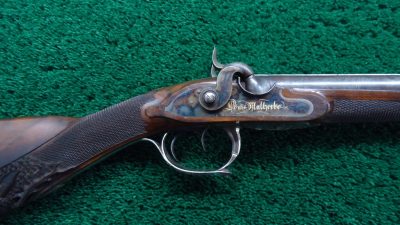 MSG1167  CASED BEAUTIFUL FRENCH PERCUSSION DOUBLE SHOTGUN BY LOUIS MALHERBE [A]