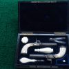 169 CASED PAIR GOLD INLAID BELGIAN SINGLE SHOT PERCUSSION PISTOLS [A] - Image 24