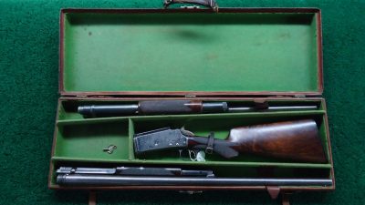 JM1 VERY RARE CASED MODEL 1898 MARLIN D GRADE SHOTGUN WITH GRADE 15 ENGRAVING AND GOLD INLAYS [M] - Image 24