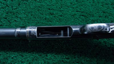 JM1 VERY RARE CASED MODEL 1898 MARLIN D GRADE SHOTGUN WITH GRADE 15 ENGRAVING AND GOLD INLAYS [M] - Image 10