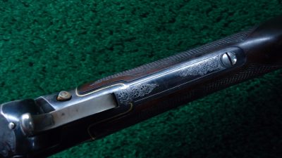 JM1 VERY RARE CASED MODEL 1898 MARLIN D GRADE SHOTGUN WITH GRADE 15 ENGRAVING AND GOLD INLAYS [M] - Image 9