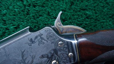 JM1 VERY RARE CASED MODEL 1898 MARLIN D GRADE SHOTGUN WITH GRADE 15 ENGRAVING AND GOLD INLAYS [M] - Image 15