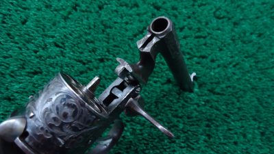 MHG982 BEAUTIFUL CASED ENGRAVED JAVELLE PINFIRE REVOLVER [A] - Image 15