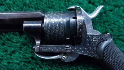 MHG983 CASED ENGRAVED PINFIRE REVOLVER BY SCHOLBERG & GADET [A] - Image 8