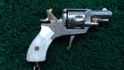 MHG890 **Sale Pending** VERY SMALL BELGIAN MADE FOLDING TRIGGER 22 REVOLVER [A] - Image 3