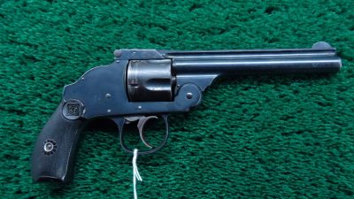MHG773 HARRINGTON & RICHARDSON HAMMERLESS FIRST MODEL LARGE FRAME TOP BREAK REVOLVER CHAMBERED FOR .38 S&W (Black Powder Only) [M]