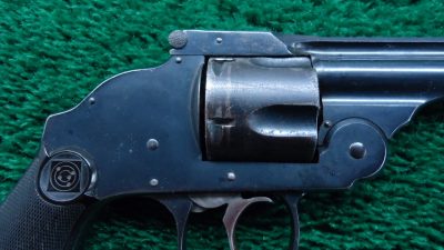 MHG773 HARRINGTON & RICHARDSON HAMMERLESS FIRST MODEL LARGE FRAME TOP BREAK REVOLVER CHAMBERED FOR .38 S&W (Black Powder Only) [M] - Image 6