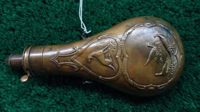 F1081  AMERICAN FLASK & CAP CO. BIRD PATTERN FLASK