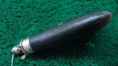 F1094  G & J. W. HAWKSLEY  SHEFFIELD LEATHER COVERED FLASK - Image 2