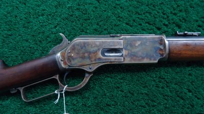 W3487 SCARCE WINCHESTER MODEL 1876 SRC WITH CASE COLORED FRAME IN 40-60 [A]
