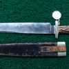M5-502 LARGE EARLY UNMARKED AMERICAN BOWIE KNIFE - Image 2
