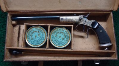 MHG1053 VERY FINE CASED TARGET PISTOL BY GASTINE RENETTE [M] - Image 14