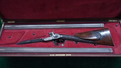 MR1327 VERY FINE CASED SxS RIFLE/SHOTGUN BY JOHN DONAGHY [A] - Image 22