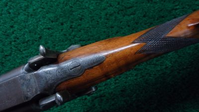 MR1329 BEAUTIFUL CASED PERCUSSION DOUBLE BARREL CAPE GUN BY JOSEPH BOURNE  [A] - Image 9