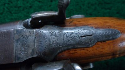 MR1329 BEAUTIFUL CASED PERCUSSION DOUBLE BARREL CAPE GUN BY JOSEPH BOURNE  [A] - Image 11