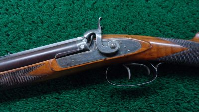 MR1329 BEAUTIFUL CASED PERCUSSION DOUBLE BARREL CAPE GUN BY JOSEPH BOURNE  [A] - Image 2