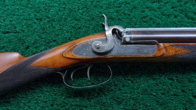 MR1329 BEAUTIFUL CASED PERCUSSION DOUBLE BARREL CAPE GUN BY JOSEPH BOURNE  [A]