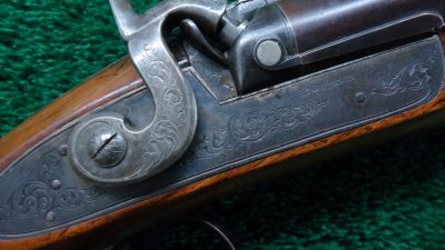 MR1329 BEAUTIFUL CASED PERCUSSION DOUBLE BARREL CAPE GUN BY JOSEPH BOURNE  [A] - Image 8