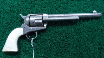 C335 ENGRAVED COLT SINGLE ACTION BLACK POWDER FRAME REVOLVER [A]