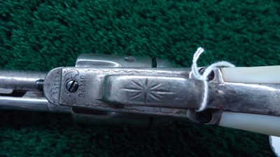 C335 ENGRAVED COLT SINGLE ACTION BLACK POWDER FRAME REVOLVER [A] - Image 12