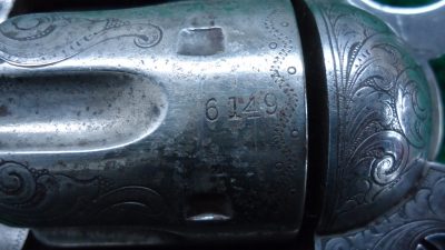 C335 ENGRAVED COLT SINGLE ACTION BLACK POWDER FRAME REVOLVER [A] - Image 14